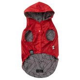 Flipside Reversible Dog Raincoat - Red/Black/White